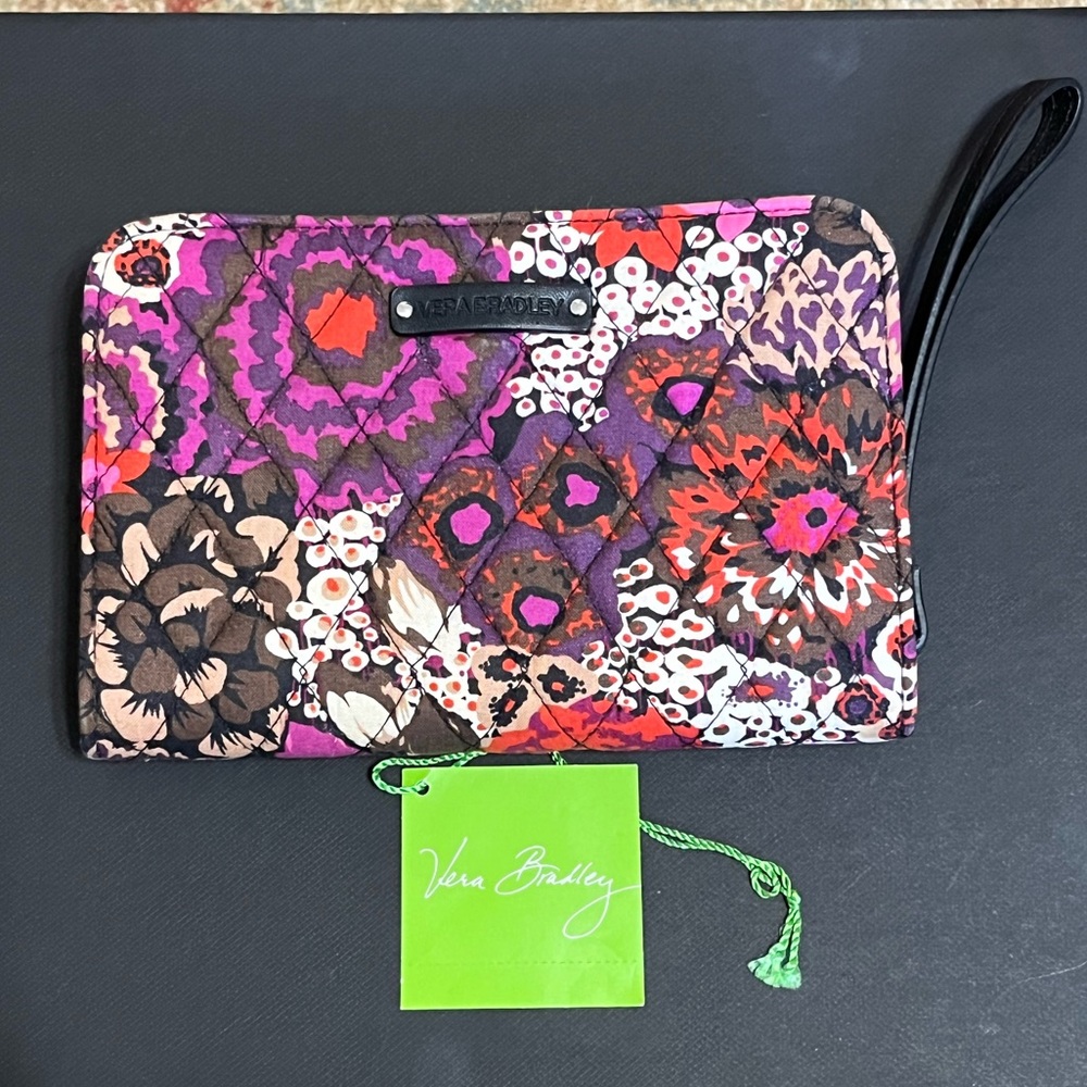 Vera Bradley Zip Around Wristlet Wallet Rosewood